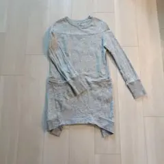 【ユニクロ】薄グレー　ワンピース