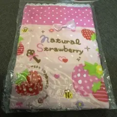 給食袋　いちご柄お弁当袋　ピンク