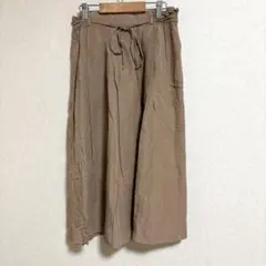 J.PRESS リネン ナチュラル 体型カバー ロングスカート 茶のサムネイル