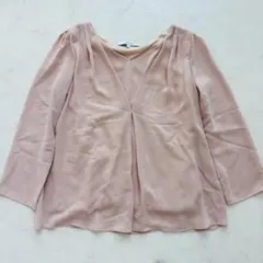 UNTITLED ブラウス Vネック ドレープ 1（D835）