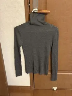 ユニクロ　レディース　リブタートルネックセーター（長袖）　グレー　Sサイズ