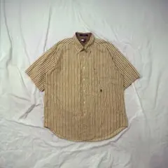 アメカジ TOMMY HILFIGER ストライプ 刺繍ロゴ オーバーサイズ
