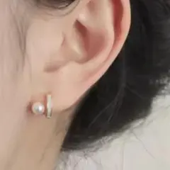 パール×ゴールドピアス プレゼント ギフトボックス付き