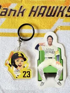 福岡ソフトバンクホークス アクリルキーホルダー&ステッカー　23 周東佑京選手