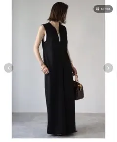 Bonjour Sagan ディープVネックオールインワン