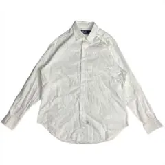 90s-00s ポロ ラルフローレン 無地 コットン シャツ 長袖 メンズ F