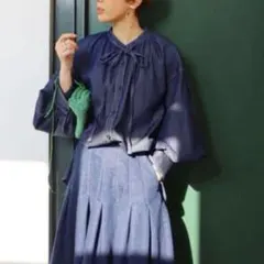 REHERSALL リハーズオール リネン フリンジベスト ジレ フリーサイズ