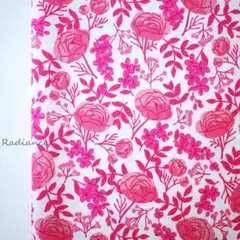 SALE303. 110×50㎝ ローズ 花柄 USAコットン シーチングピンク
