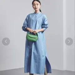 ▪︎美品【UNITED ARROWS】ロンドンストライプ パネル シャツワンピース