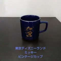 ミッキーマウス マグカップ ネイビー ゴールド