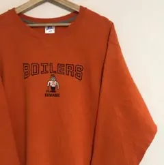 希少カラーエルメスオレンジ90s ラッセル アスレチック 前V スウェットUSA