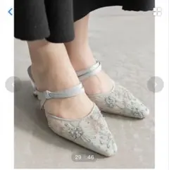 【新品タグ付/定価12,980円】RANDA フラワースクエアミュールパンプスのサムネイル