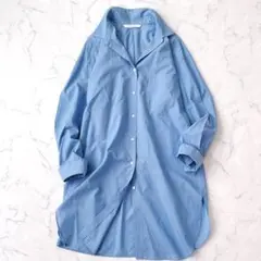 FRAMe WORK オーバーサイズ ポケットロングシャツ ゆったりのサムネイル