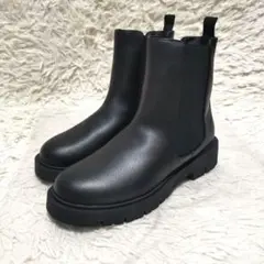 未使用 UNIQLO C サイドゴアブーツ トラックソール 厚底 ラバーソール