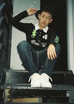 Pedestal dab dne brrrsos着用　polo ロンt s pedestal ポロシャツ dab着用 brrrsos yoko - メルカリ