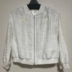メゾピアノ ホワイト刺繍ジャケット