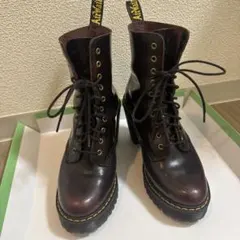 Dr. Martens ダークブラウン 厚底ヒールブーツ