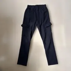 キッズ　カーゴパンツ　裏起毛 ブラック 140㎝