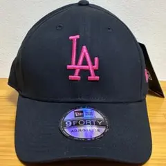 即日発送　試着無し　New Era 9FORTY LAキャップ 黒/ピンク