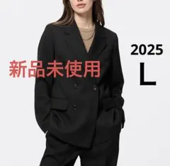 【定価￥4,990】GU ダブルブレストジャケットZ ブラック L