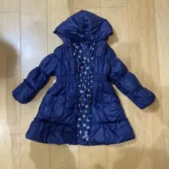 ジャンパー　リバーシブル　リボン柄ネイビー中わたコート any FAM