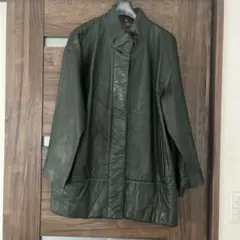 オリーブグリーン Mサイズ レザーコート