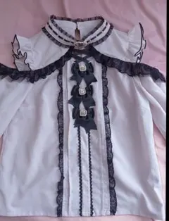 LIZLISA 三つリボンチョーカーブラウス　ピンク　長袖のサムネイル