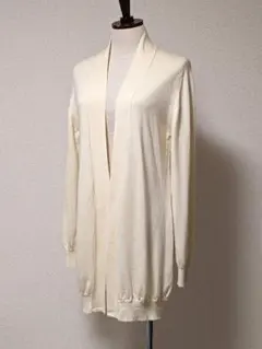 JOHN SMEDLEYジョンスメドレー上質ウールロングカーディガン白ガウン