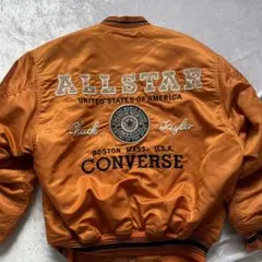 CONVERSE オールスター　オレンジ ジャンパー M ブルゾン　スタジャン