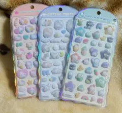 【国内正規品】 サンリオ コットンパフィーシール はぴだんぶい 3枚 新品