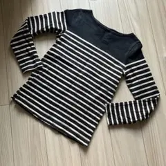 無印　レディース長袖シャツ　ボーダーMサイズ