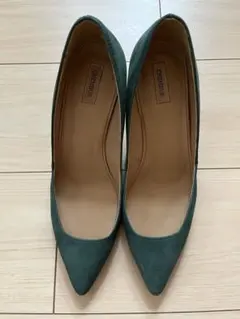 【CHEMBUR】美品　チェンバー　パンプス　緑　23cmのサムネイル