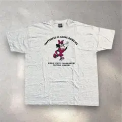 90s【Disney】ミニーマウス プリント Tシャツ gray