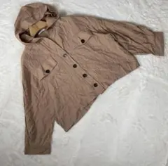 オリーブデオリーブ(F)ジャケット フード付 デニム風生地 ベージュ