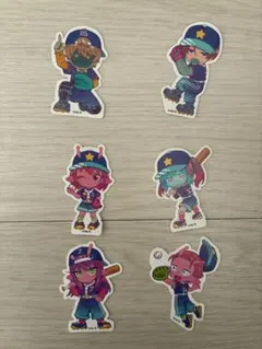 銀河特急 ミルキー☆サブウェイ　Baseball Ver ステッカー 6枚