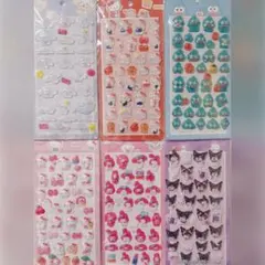 サンリオ　ボンボンドロップシール　6枚　ぷくぷく　立体　3D ボンドロ　最安値