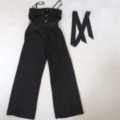 バニティフェイス　ブラック スリーブレス オーバーオール　М