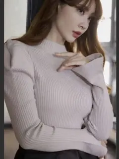 Herlipto Volume-Sleeve Glitter Knit Top