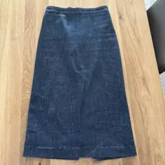 S MaMara ダークブルー デニムロングスカート 36