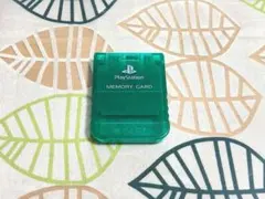 PS1　プレイステーション1用　ソニー純正　メモリーカード　シースルーグリーン