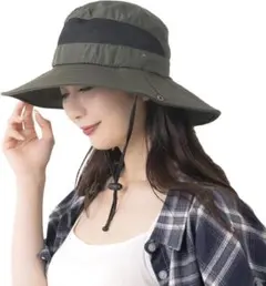 値下げしました　帽子 レディース 日焼け防止 UVカット サファリハット アウ