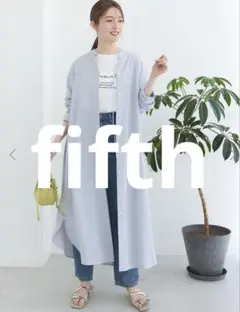 fifth ストライプAラインシャツワンピース