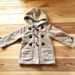 ベージュ ダッフルコート　フリース コート 100 フード付き
