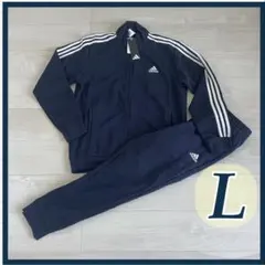 adidas アディダス ジャージ 上下 セットアップ 紺×白 人気 L 未使用