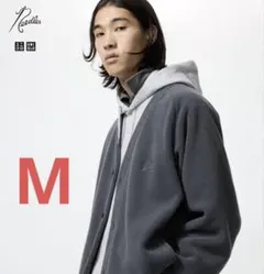 【新品・タグ付き】ユニクロ フリース オーバーサイズ カーディガン ダークグレー