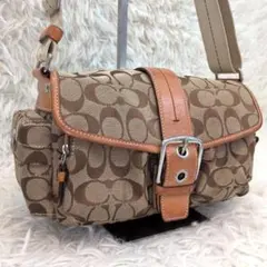 〇良品〇COACH SOHO シグネチャー ショルダーバッグ ブラウン