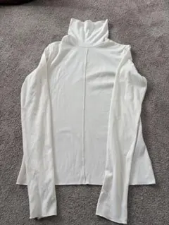 nano・universe ホワイト タートルネック 長袖