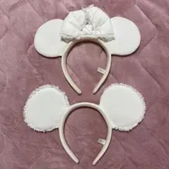 ミッキーミニー耳カチューシャ2個セット