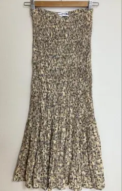 UNIQLOイネス　花柄 ペイズリー柄　ツイストプリーツロングスカート S