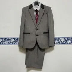 フォーマルスーツ コーデュロイ襟　ブラウン　130